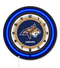 Montana State University Black Case Neon Clock