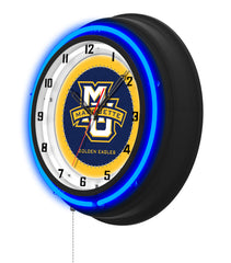 Marquette University 19" Black Case Neon Clock