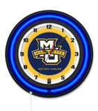 Marquette University 19" Black Case Neon Clock
