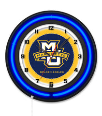 Marquette University 19" Black Case Neon Clock