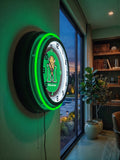 Marshall University Black Case Neon Clock
