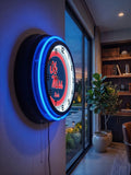 University of Mississippi Black Case Neon Clock