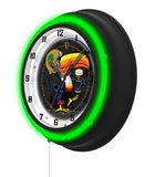 Notre Dame -Guinness (Toucan) Black Case Neon Clock