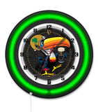 Notre Dame -Guinness (Toucan) Black Case Neon Clock