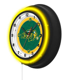 North Dakota State University Black Case Neon Clock