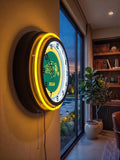 North Dakota State University 19" Black Case Neon Clock
