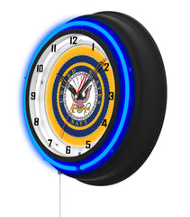 United States Navy Black Case Neon Clock