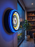 United States Navy Black Case Neon Clock