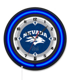 University of Nevada Black Case Neon Clock