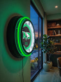 University of North Dakota Black Case Neon Clock