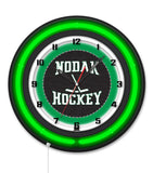 University of North Dakota (Hockey) Black Case Neon Clock