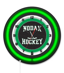 University of North Dakota (Hockey) Black Case Neon Clock