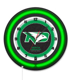 University of North Dakota Black Case Neon Clock