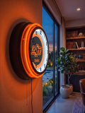 Oklahoma State University Black Case Neon Clock