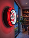 Ohio State University Black Case Neon Clock