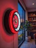 Ottawa Senators Black Case Neon Clock