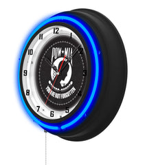 POW/MIA Black Case Neon Clock