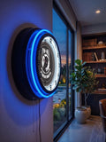 POW/MIA Black Case Neon Clock