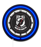POW/MIA Black Case Neon Clock