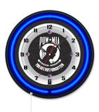 POW/MIA Black Case Neon Clock