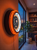 Philadelphia Flyers Black Case Neon Clock