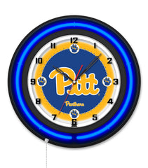 University of Pittsburgh Black Case Neon Clock