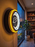Purdue Black Case Neon Clock
