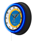 St Louis Blues Black Case Neon Clock