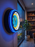 St Louis Blues Black Case Neon Clock