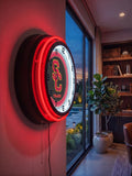 University of Southern California Black Case Neon Clock