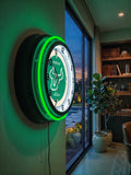 University of South Florida Black Case Neon Clock
