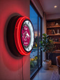 Southern Illinois University Black Case Neon Clock