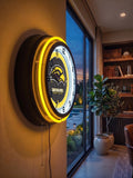 University of Southern Mississippi Black Case Neon Clock