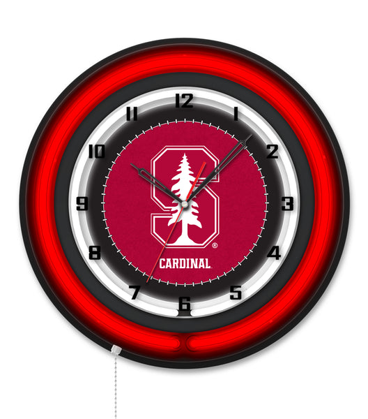 Stanford University Black Case Neon Clock