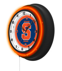 Syracuse University Black Case Neon Clock