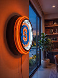 Syracuse University Black Case Neon Clock