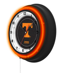 University of Tennessee Black Case Neon Clock