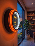 University of Tennessee Black Case Neon Clock