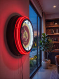 Texas State University Black Case Neon Clock