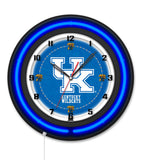 University of Kentucky (UK) Black Case Neon Clock