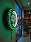 Ohio University Black Case Neon Clock