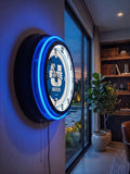 Utah State University Black Case Neon Clock