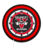 Valdosta State University Black Case Neon Clock