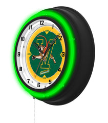 University of Vermont Black Case Neon Clock