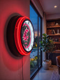 Washington State University Black Case Neon Clock