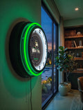 Wright State University Black Case Neon Clock