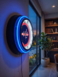 Washington Capitals Black Case Neon Clock