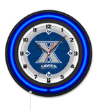 Xavier Black Case Neon Clock