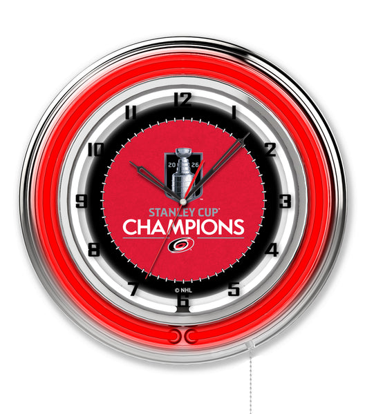 19" Carolina Hurricanes 2026 Stanley Cup Neon Clock