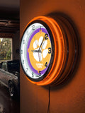 19" Clemson Tigers Neon Clock